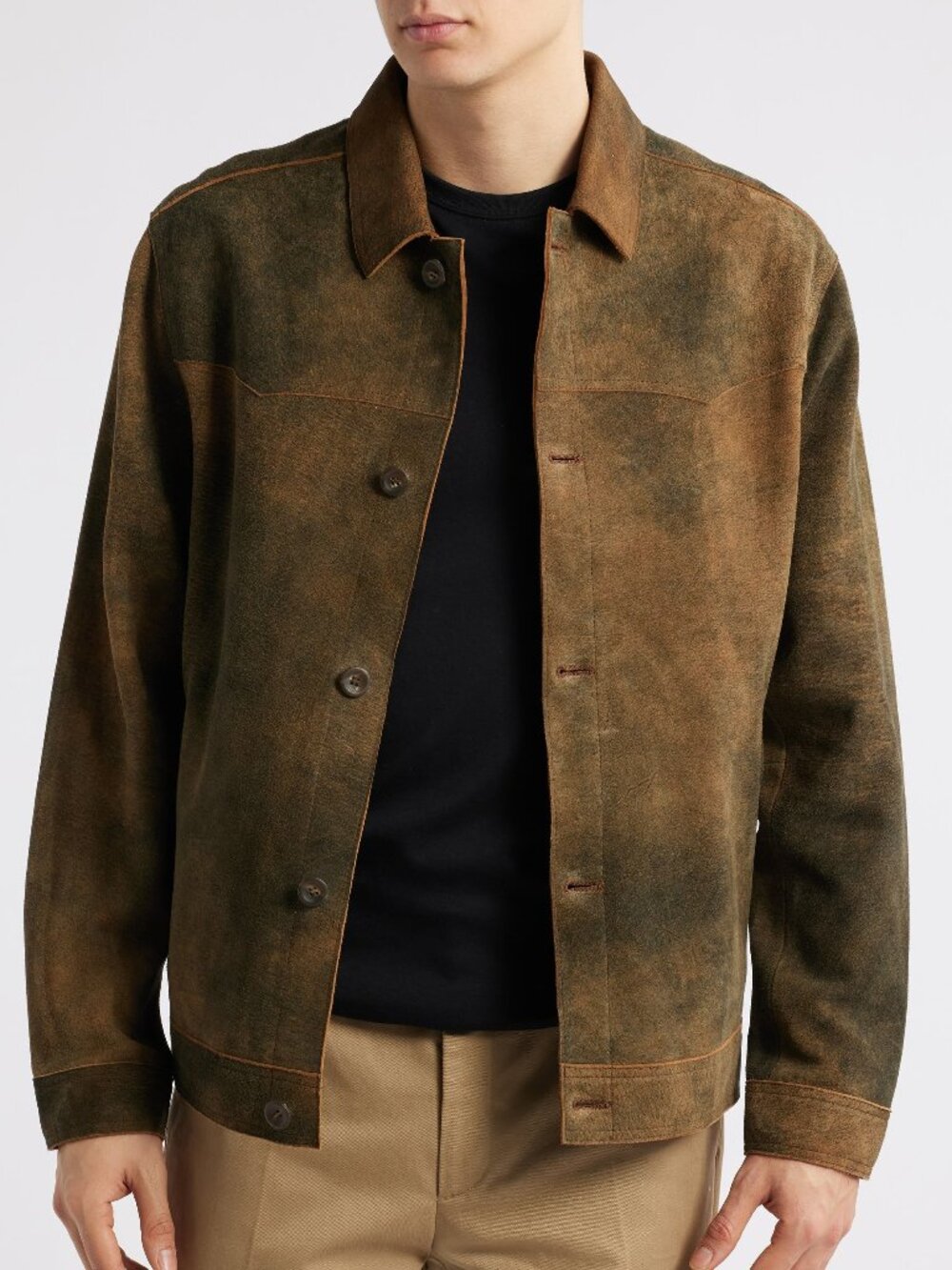 WAX London - FEN Suede Jacket - Tonal Brown - Sz M - BNWT